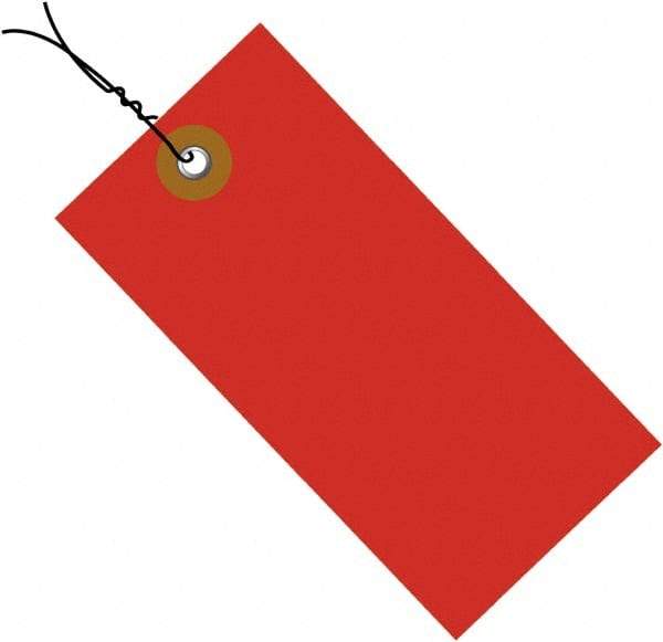 Dupont - 4-1/4" High x 2-1/8" Long, Safety & Facility Blank Tag - Red Spunbonded Olefin - Top Tool & Supply