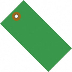 Dupont - 4-1/4" High x 2-1/8" Long, Safety & Facility Blank Tag - Green Spunbonded Olefin - Top Tool & Supply