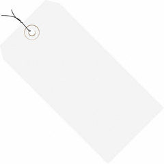 Made in USA - 2-3/4" High x 1-3/8" Long, Safety & Facility Blank Tag - White Cardstock - Top Tool & Supply