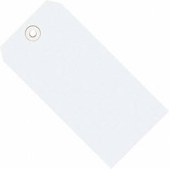 Made in USA - 2-3/4" High x 1-3/8" Long, Safety & Facility Blank Tag - White Cardstock - Top Tool & Supply