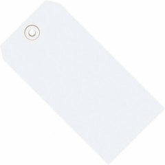 Made in USA - 3-3/4" High x 1-7/8" Long, Safety & Facility Blank Tag - White Cardstock - Top Tool & Supply