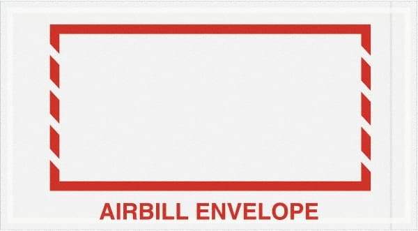 Value Collection - 1,000 Piece, 5-1/2" Long x 10" Wide, Packing List Envelope - Airbill Envelope, Red - Top Tool & Supply