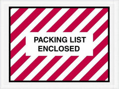 Value Collection - 1,000 Piece, 4-1/2" Long x 6" Wide, Packing List Envelope - Packing List Enclosed, Red/White - Top Tool & Supply