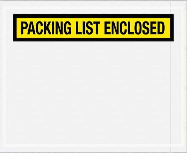 Value Collection - 1,000 Piece, 4-1/2" Long x 5-1/2" Wide, Packing List Envelope - Packing List Enclosed, Yellow - Top Tool & Supply