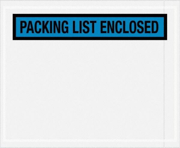 Value Collection - 1,000 Piece, 4-1/2" Long x 5-1/2" Wide, Packing List Envelope - Packing List Enclosed, Blue - Top Tool & Supply