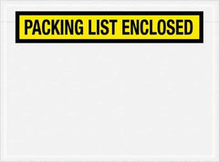 Value Collection - 1,000 Piece, 6-3/4" Long x 5" Wide, Packing List Envelope - Packing List Enclosed, Yellow - Top Tool & Supply