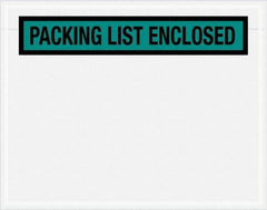 Value Collection - 1,000 Piece, 7" Long x 5-1/2" Wide, Packing List Envelope - Packing List Enclosed, Green - Top Tool & Supply