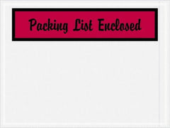 Value Collection - 1,000 Piece, 4-1/2" Long x 6" Wide, Packing List Envelope - Packing List Enclosed, Red - Top Tool & Supply