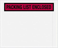 Value Collection - 500 Piece, 10" Long x 12" Wide, Packing List Envelope - Packing List Enclosed, Red - Top Tool & Supply