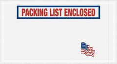 Value Collection - 1,000 Piece, 5-1/2" Long x 10" Wide, Packing List Envelope - Packing List Enclosed, Red, White & Blue - Top Tool & Supply