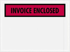 Value Collection - 1,000 Piece, 4-1/2" Long x 6" Wide, Packing List Envelope - Invoice Enclosed, Red - Top Tool & Supply