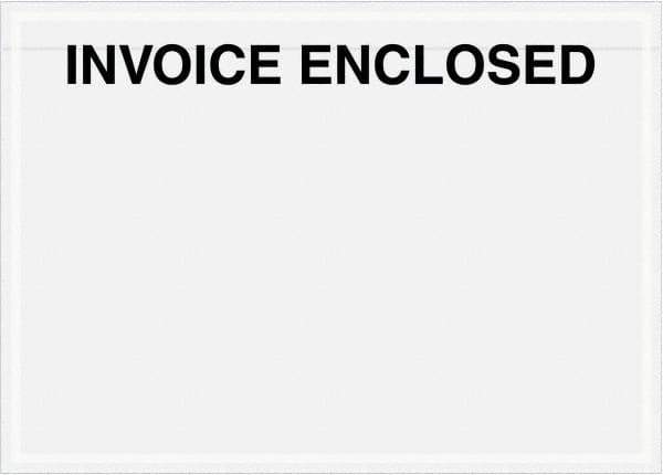 Value Collection - 1,000 Piece, 7" Long x 5" Wide, Packing List Envelope - Invoice Enclosed, Clear - Top Tool & Supply