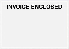 Value Collection - 1,000 Piece, 7" Long x 5" Wide, Packing List Envelope - Invoice Enclosed, Clear - Top Tool & Supply