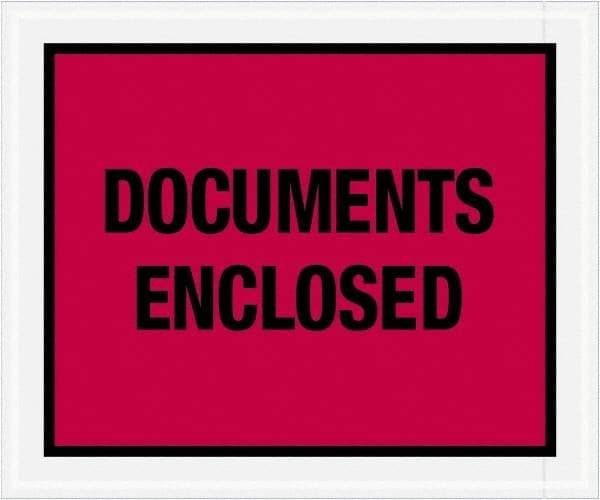 Value Collection - 500 Piece, 10" Long x 12" Wide, Packing List Envelope - Documents Enclosed, Red - Top Tool & Supply