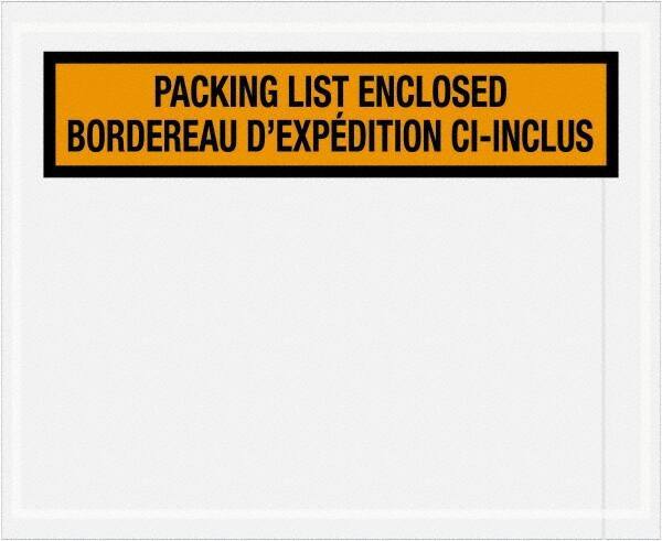 Value Collection - 1,000 Piece, 4-1/2" Long x 5-1/2" Wide, Packing List Envelope - Orange - Top Tool & Supply