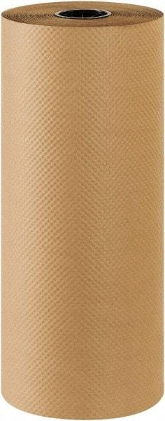 Made in USA - 300' Long x 24" Wide Roll of Indented Kraft Paper - 60 Lb Paper Weight - Top Tool & Supply