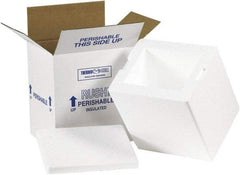 Made in USA - 6" Wide x 8" Long x 9" High Rectangle Insulated Box - 1 Wall, White - Top Tool & Supply