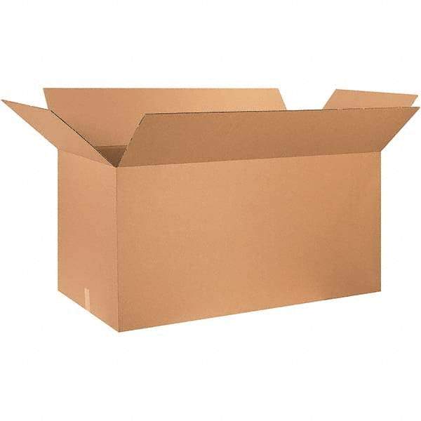 Made in USA - 24" Wide x 48" Long x 24" High Rectangle Corrugated Shipping Box - 1 Wall, Kraft (Color), 65 Lb Capacity - Top Tool & Supply