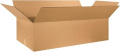 Made in USA - 24" Wide x 48" Long x 12" High Rectangle Heavy Duty Corrugated Box - 2 Walls, Kraft (Color), 100 Lb Capacity - Top Tool & Supply