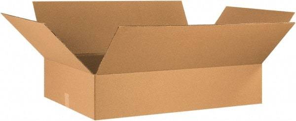 Made in USA - 24" Wide x 36" Long x 8" High Rectangle Corrugated Shipping Box - 1 Wall, Kraft (Color), 65 Lb Capacity - Top Tool & Supply