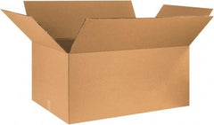 Made in USA - 18" Wide x 36" Long x 18" High Rectangle Heavy Duty Corrugated Box - 2 Walls, Kraft (Color), 100 Lb Capacity - Top Tool & Supply