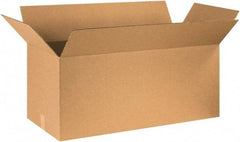 Made in USA - 20" Wide x 40" Long x 20" High Rectangle Corrugated Shipping Box - 1 Wall, Kraft (Color), 65 Lb Capacity - Top Tool & Supply