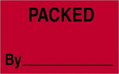 Tape Logic - 2" Long, Fluorescent Red Paper Shipping Label - For Multi-Use - Top Tool & Supply