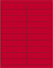 Tape Logic - 4" Long, Fluorescent Red Paper Laser Label - For Laser Printers - Top Tool & Supply