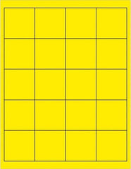 Tape Logic - 2" Long, Fluorescent Yellow Paper Laser Label - For Laser Printers - Top Tool & Supply