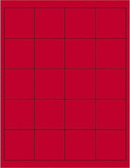 Tape Logic - 2" Long, Fluorescent Red Paper Laser Label - For Laser Printers - Top Tool & Supply