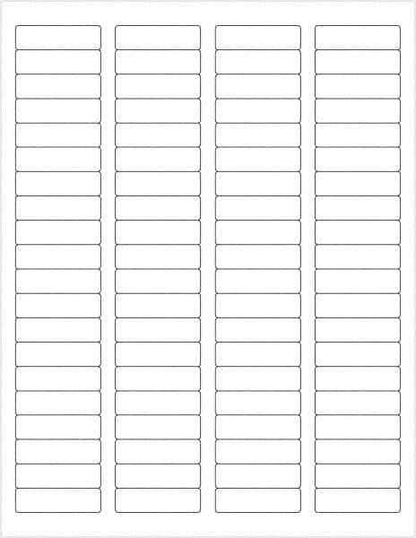 Tape Logic - 1-3/4" Long, White Polyester Laser Label - For Laser Printers - Top Tool & Supply