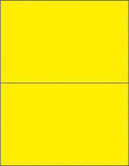 Tape Logic - 8-1/2" Long, Fluorescent Yellow Paper Laser Label - For Laser Printers - Top Tool & Supply