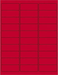 Tape Logic - 2-5/8" Long, Fluorescent Red Paper Laser Label - For Laser Printers - Top Tool & Supply