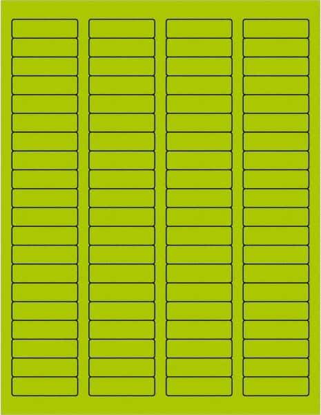 Tape Logic - 1-3/4" Long, Fluorescent Green Paper Laser Label - For Laser Printers - Top Tool & Supply