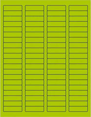 Tape Logic - 1-3/4" Long, Fluorescent Green Paper Laser Label - For Laser Printers - Top Tool & Supply