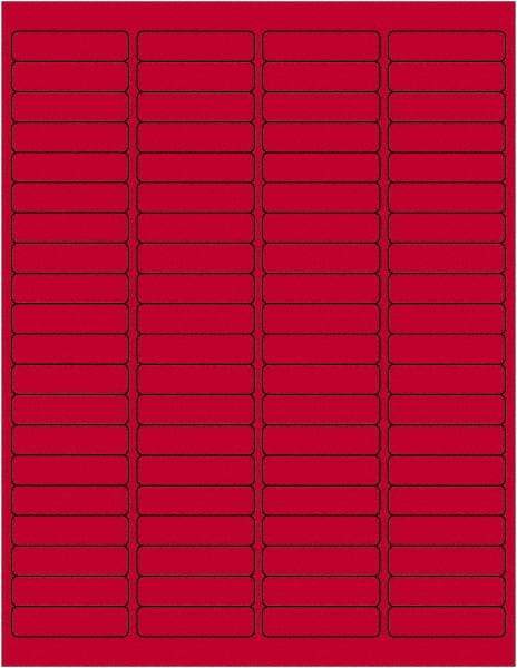 Tape Logic - 1-15/16" Long, Fluorescent Red Paper Laser Label - For Laser Printers - Top Tool & Supply