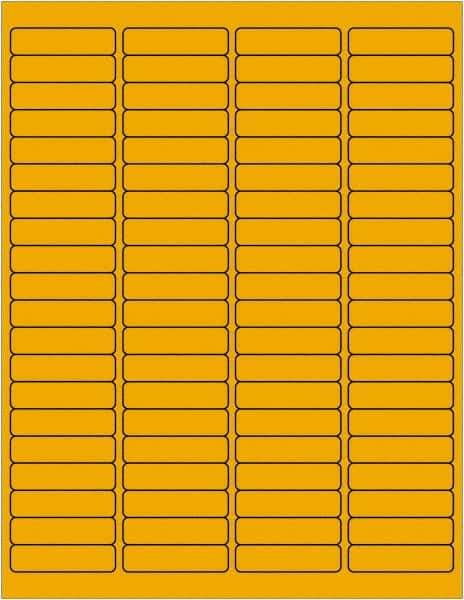 Tape Logic - 1-15/16" Long, Fluorescent Orange Paper Laser Label - For Laser Printers - Top Tool & Supply