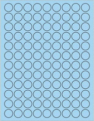 Tape Logic - 3/4" Long, Pastel Blue Paper Laser Label - For Laser Printers - Top Tool & Supply