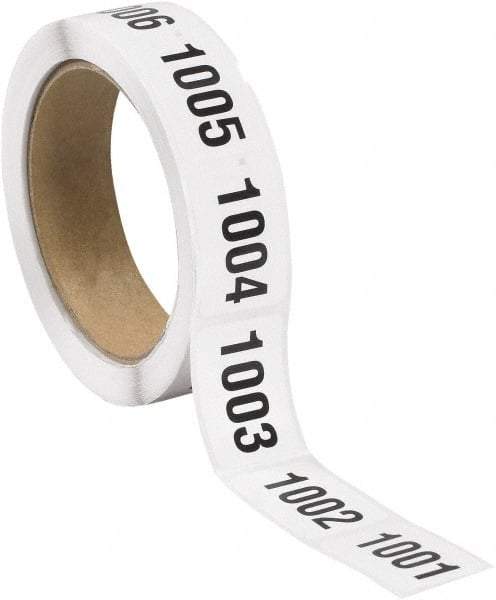 Tape Logic - 1-1/2" Long, Black/White Paper Inventory Labels - For Multi-Use - Top Tool & Supply