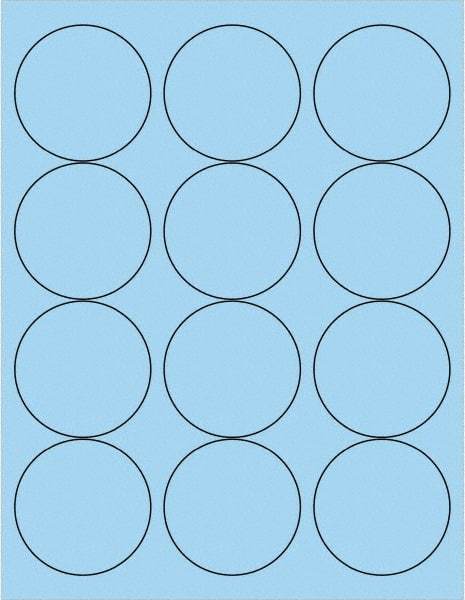 Tape Logic - 2-1/2" Long, Pastel Blue Paper Laser Label - For Laser Printers - Top Tool & Supply