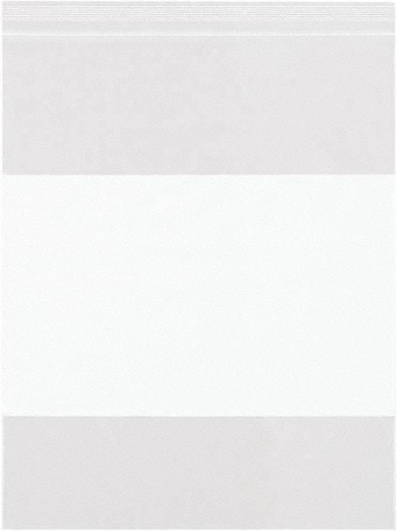 Value Collection - 18 x 20", 4 mil White Block Reclosable Polybags - Clear - Top Tool & Supply