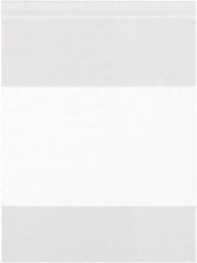 Value Collection - 10 x 10", 2 mil White Block Reclosable Polybags - Clear - Top Tool & Supply