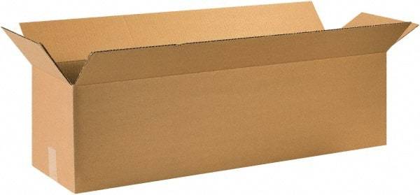 Made in USA - 12" Wide x 44" Long x 12" High Rectangle Corrugated Shipping Box - 1 Wall, Kraft (Color), 65 Lb Capacity - Top Tool & Supply