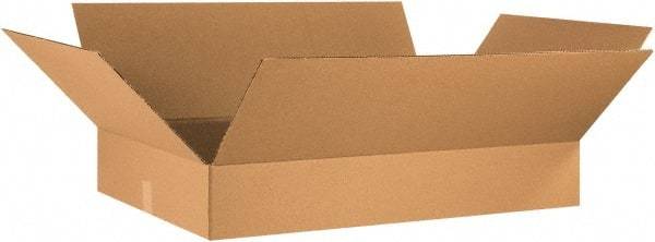 Made in USA - 21" Wide x 34" Long x 6" High Rectangle Corrugated Shipping Box - 1 Wall, Kraft (Color), 65 Lb Capacity - Top Tool & Supply