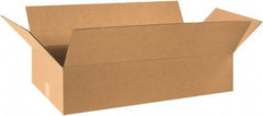 Made in USA - 16" Wide x 31" Long x 9" High Rectangle Corrugated Shipping Box - 1 Wall, Kraft (Color), 65 Lb Capacity - Top Tool & Supply