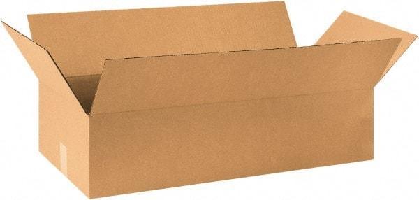 Made in USA - 20" Wide x 36" Long x 9" High Rectangle Corrugated Shipping Box - 1 Wall, Kraft (Color), 65 Lb Capacity - Top Tool & Supply