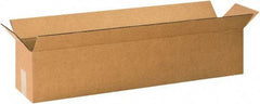 Made in USA - 12" Wide x 60" Long x 12" High Rectangle Corrugated Shipping Box - 1 Wall, Kraft (Color), 65 Lb Capacity - Top Tool & Supply