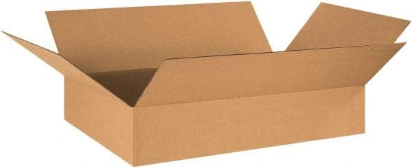 Made in USA - 17" Wide x 29" Long x 3" High Rectangle Corrugated Shipping Box - 1 Wall, Kraft (Color), 65 Lb Capacity - Top Tool & Supply