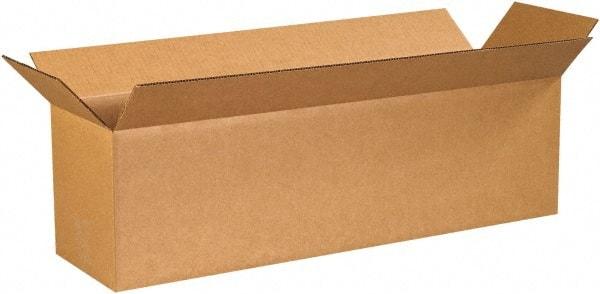 Made in USA - 10" Wide x 40" Long x 10" High Rectangle Corrugated Shipping Box - 1 Wall, Kraft (Color), 65 Lb Capacity - Top Tool & Supply