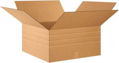 Made in USA - 24" Wide x 24" Long x 12" High Rectangle Multi-Depth Box - 1 Wall, Kraft (Color), 65 Lb Capacity - Top Tool & Supply